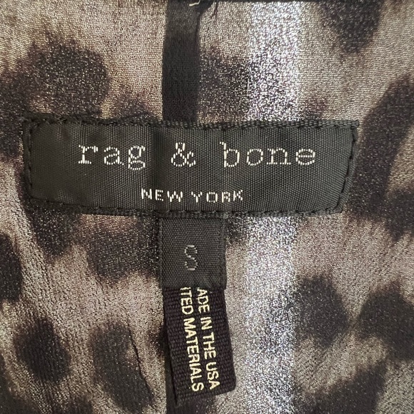 Rag & bone leopard top with sheer back - Picture 3 of 3